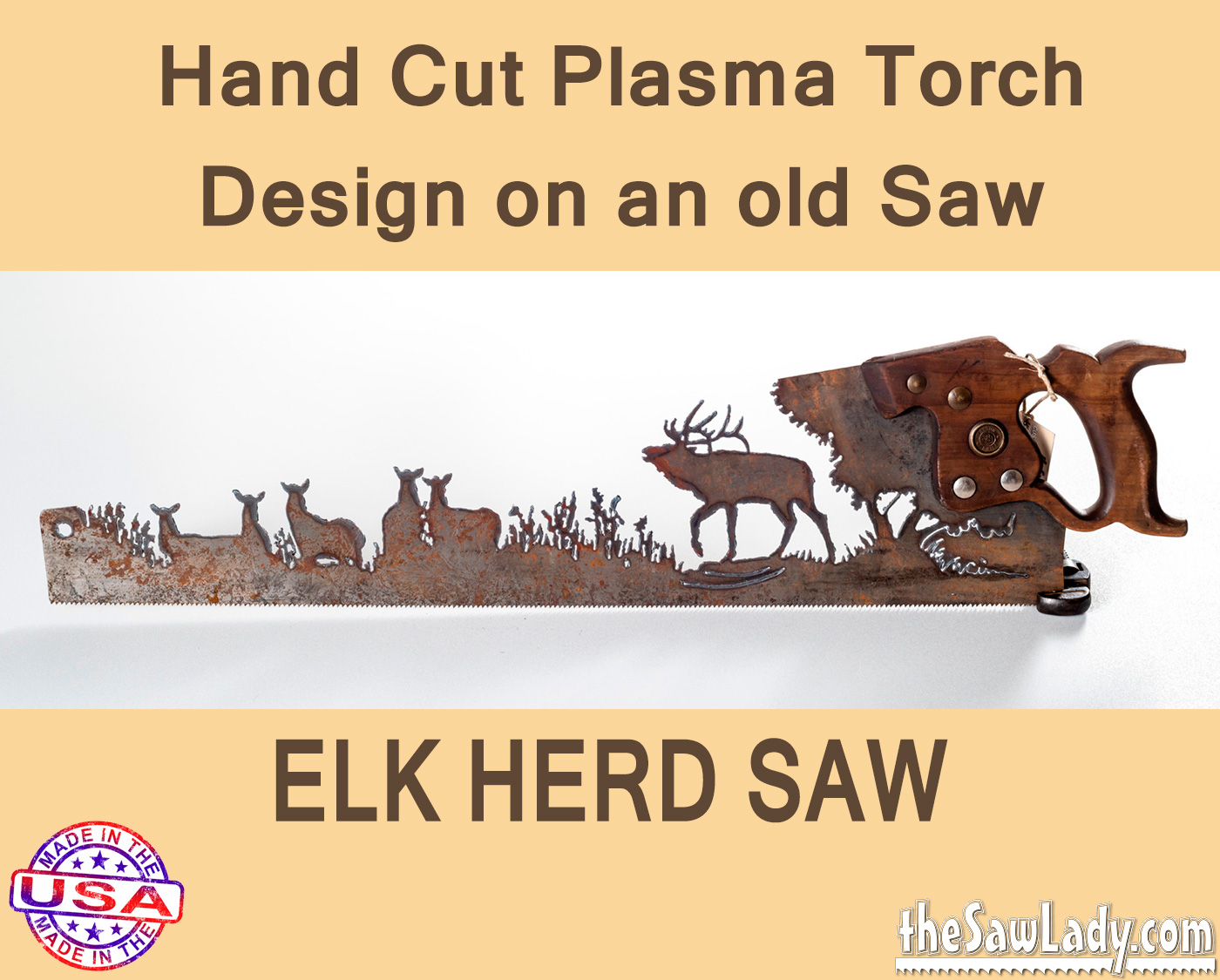 elk-saw metal wall art