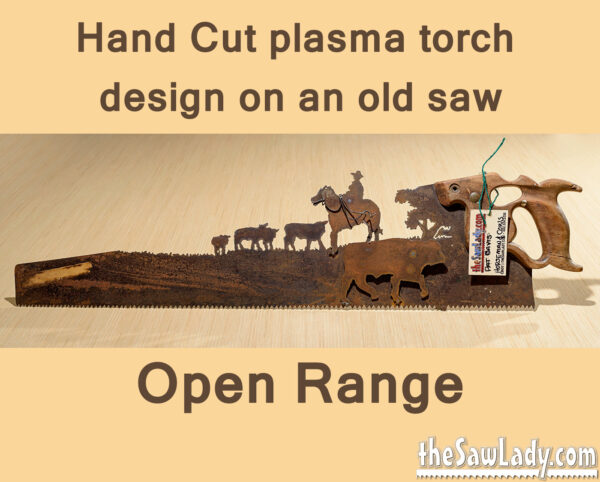 metal art ranching cattle plasma cut saw
