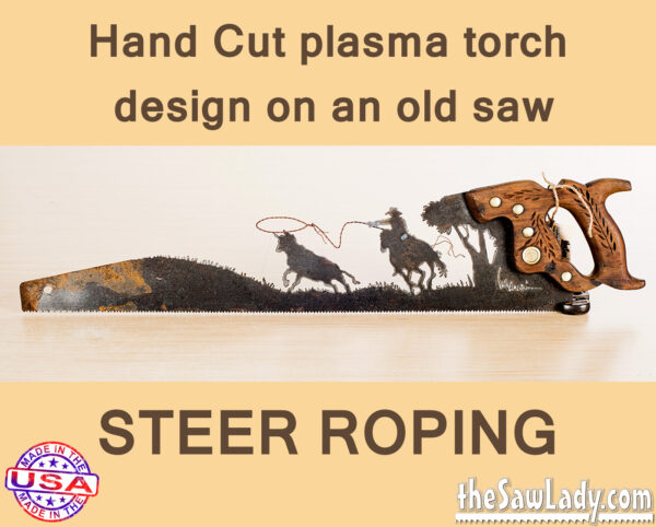 Metal Art Steer Roping Saw