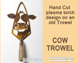 Metal Art cow trowel