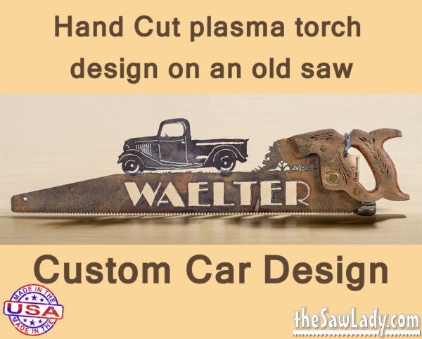 Metal art custom car or truck saw