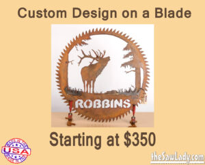 Custom Metal art on Round saw blade