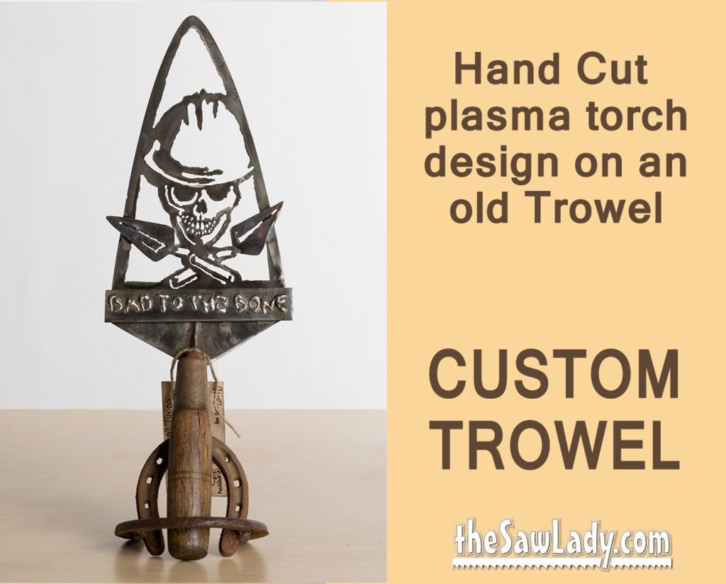 Metal Art Trowel with CUSTOM Design Hand (plasma) Cut | Wall Decor | Garden Art | Recycled Art | Great gift for gardeners!