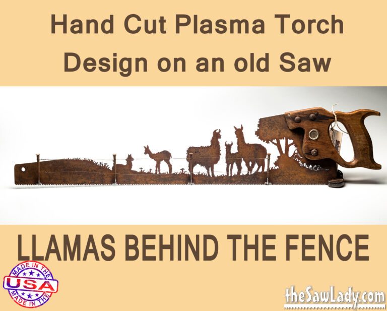 Llama Art Gift Metal Saw