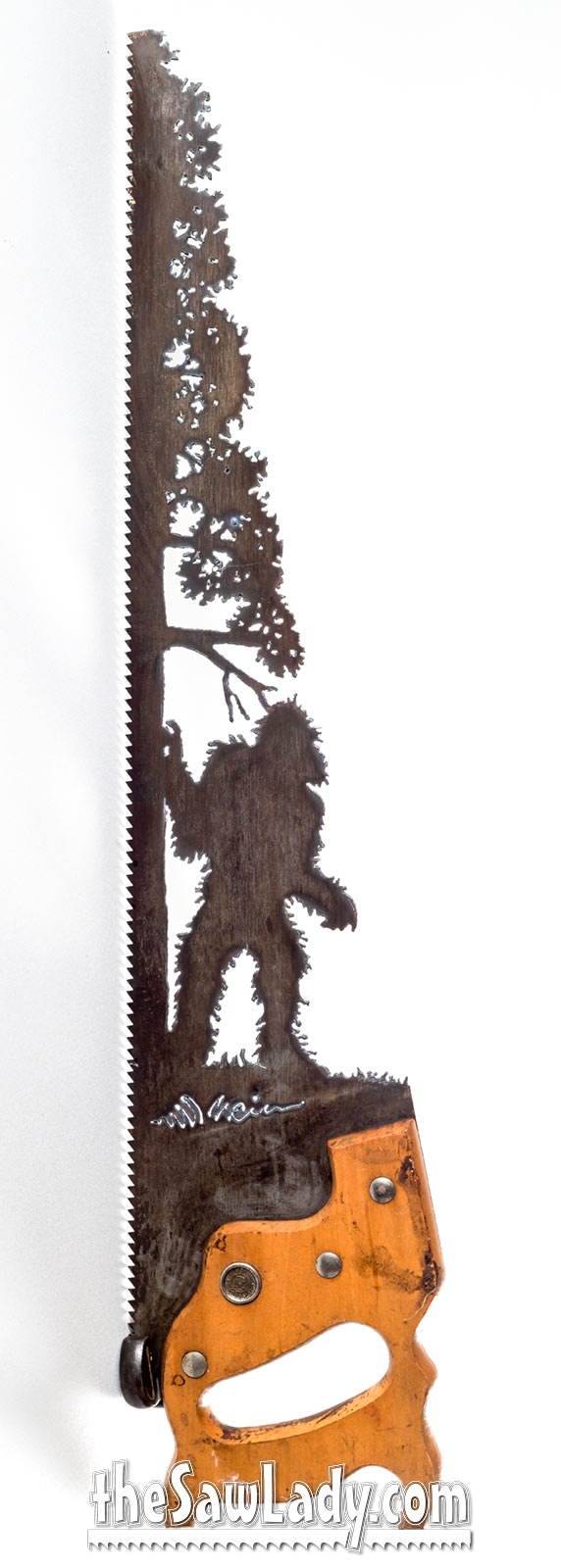 bigfoot sasquach metal art saw