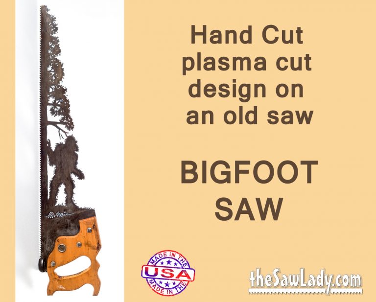 Bigfoot Sasquach Metal Art Saw