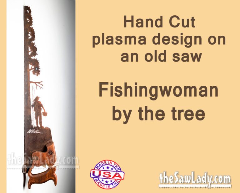 Fishingwoman Next To Tree