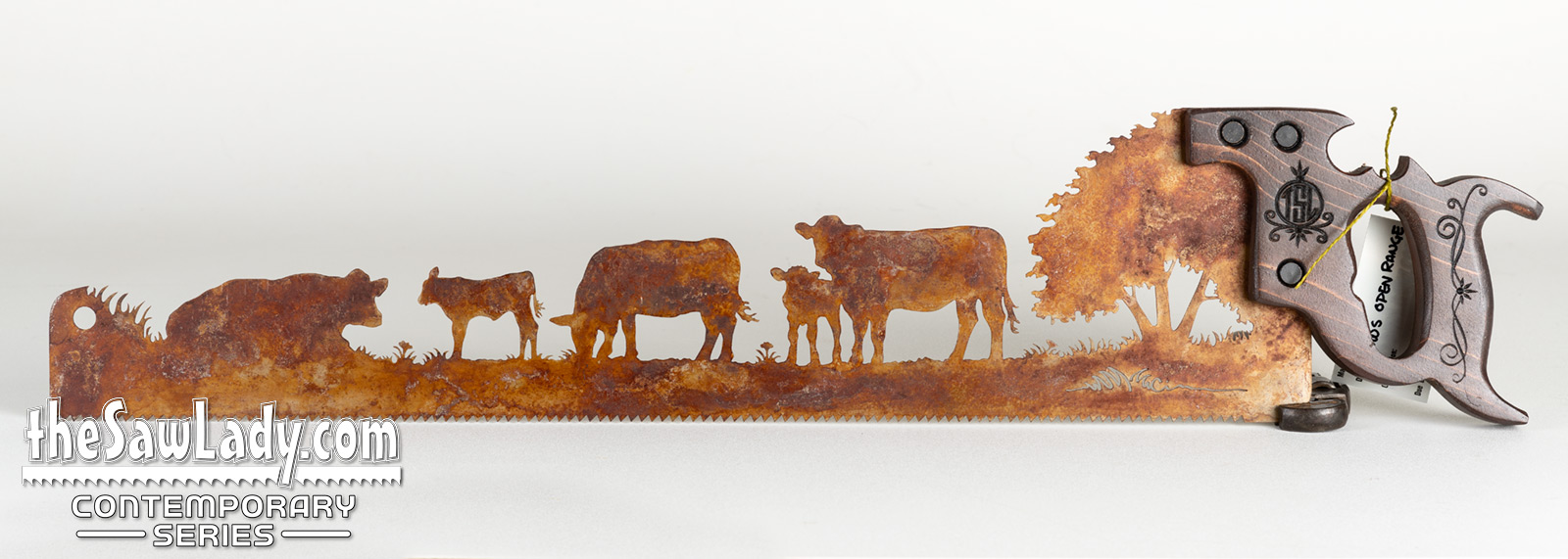 Cow metal art saw