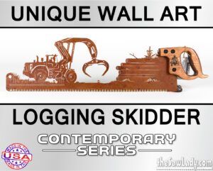 LOGGING-SKIDDER-A metal saw art