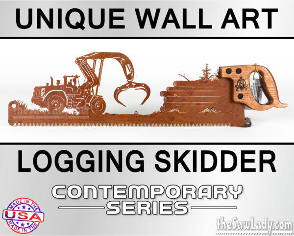 LOGGING-SKIDDER-A metal saw art