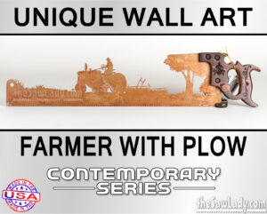 FARM-WITH-PLOW metal wall art saw