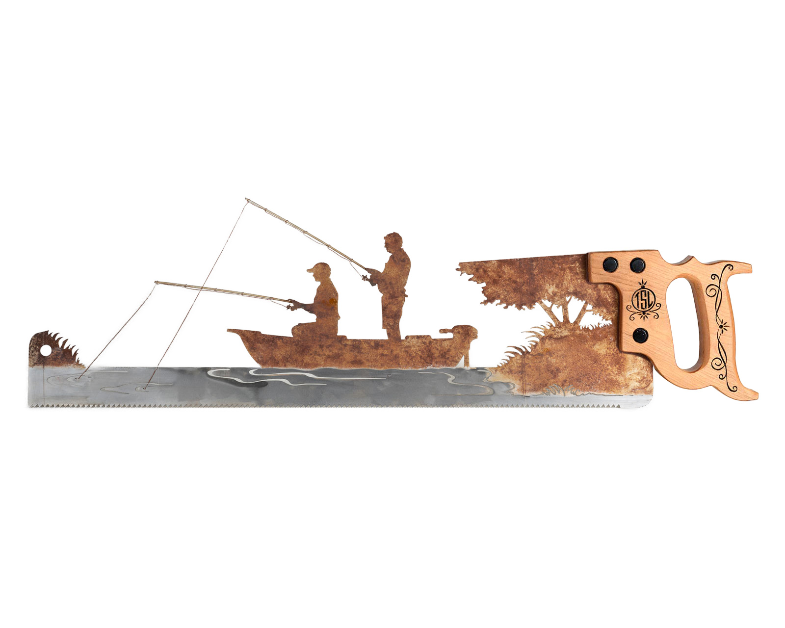 Fishing-Boat-2-men_metal-wall-saw-art-rustic-decor-cabin-SQ