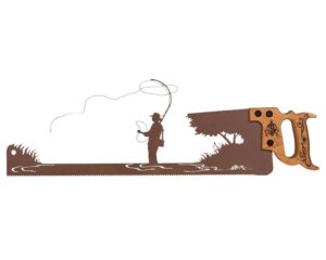 Fly-Fisherman-metal-wall-saw-art-cabin-decor-rustic-fishing-SQ