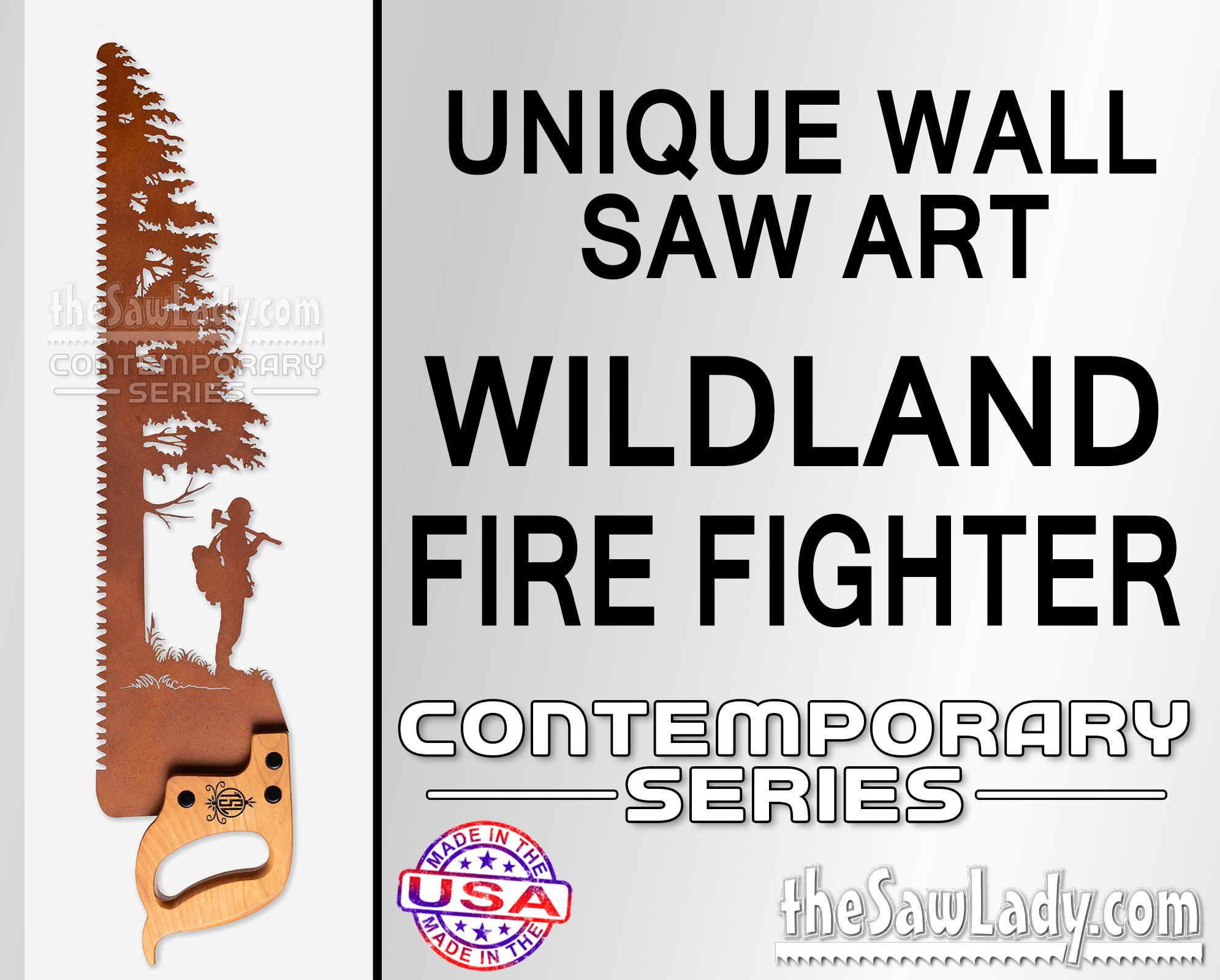 Wildland-firefighter-saw-metal-art-gift