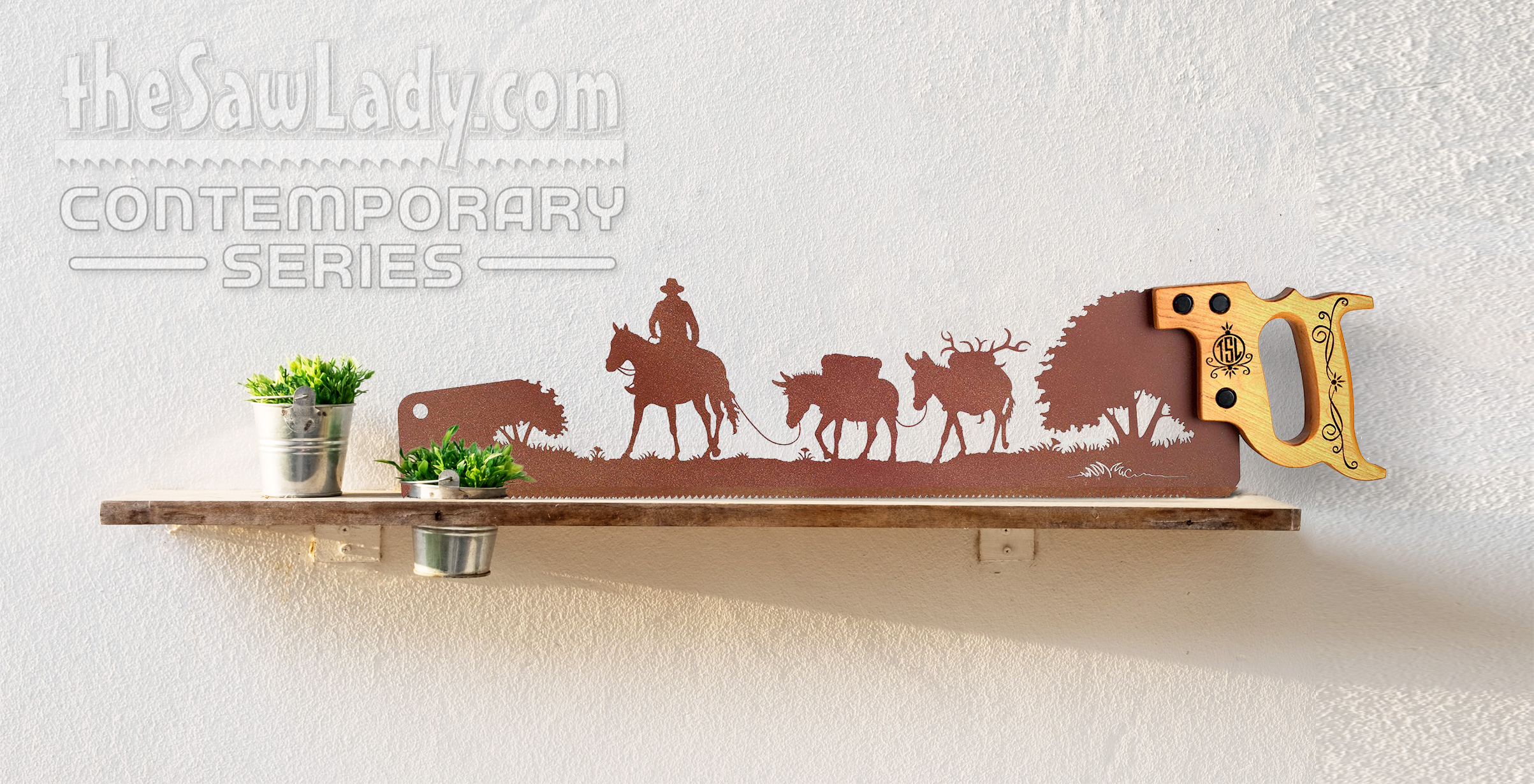 Muleskinner Pack Mules Metal Wall Art Ranching Gift Lifestyle 1