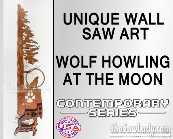 wolf-paw metal wall art saw