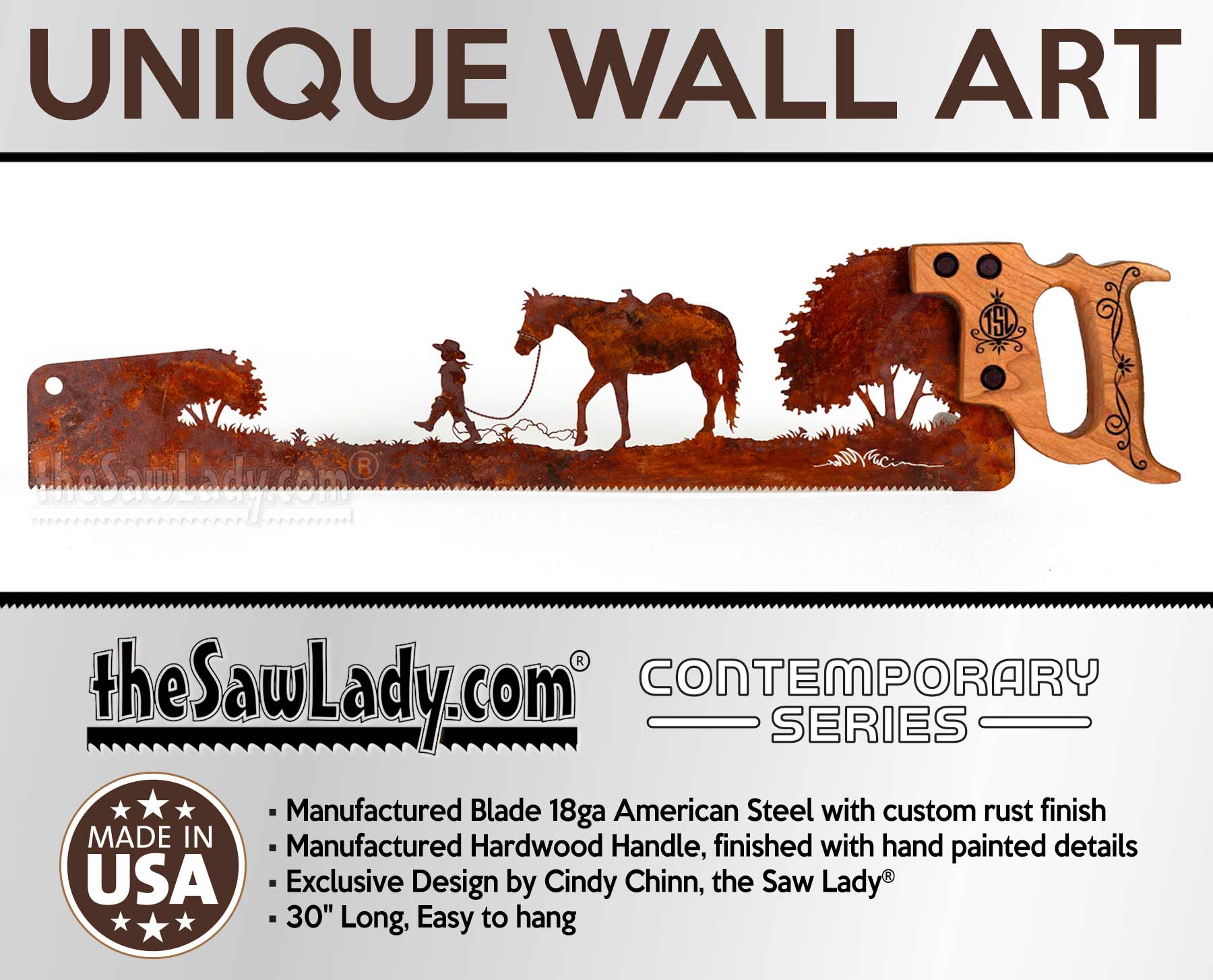 young-cowboy-walking-horsse-metal-saw-art-gift-western-decor-ETSY