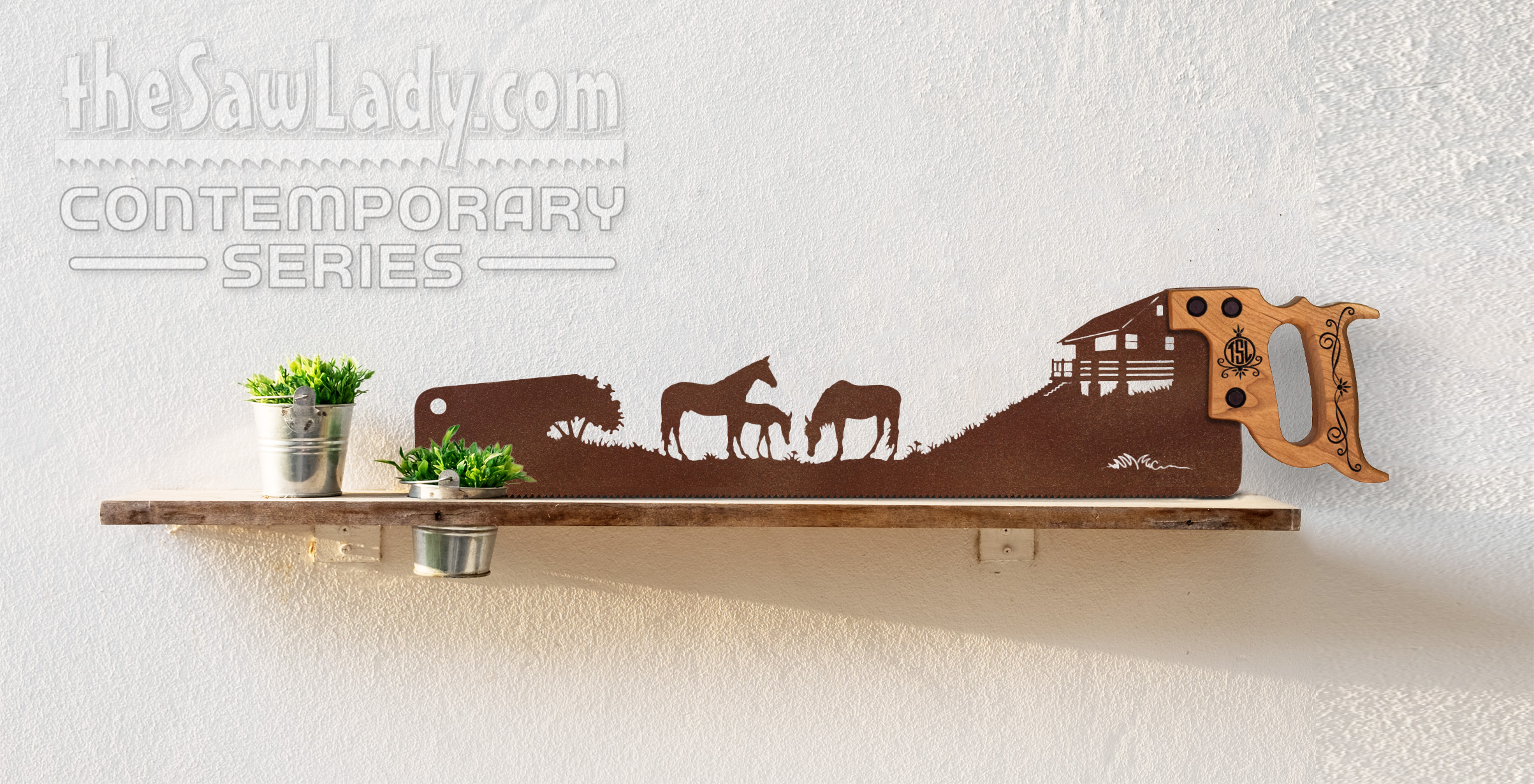 HORSES_AT_THE_CABIN_metal-wall-art-rustic-gift-LIFESTYLE-sig