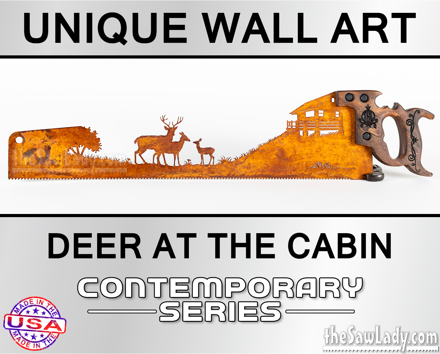 deer-at-the-cabin-metal-wall-saw-art
