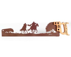 Pony-Express-metal-wall-saw-art-western-gift-horses-history-SQ
