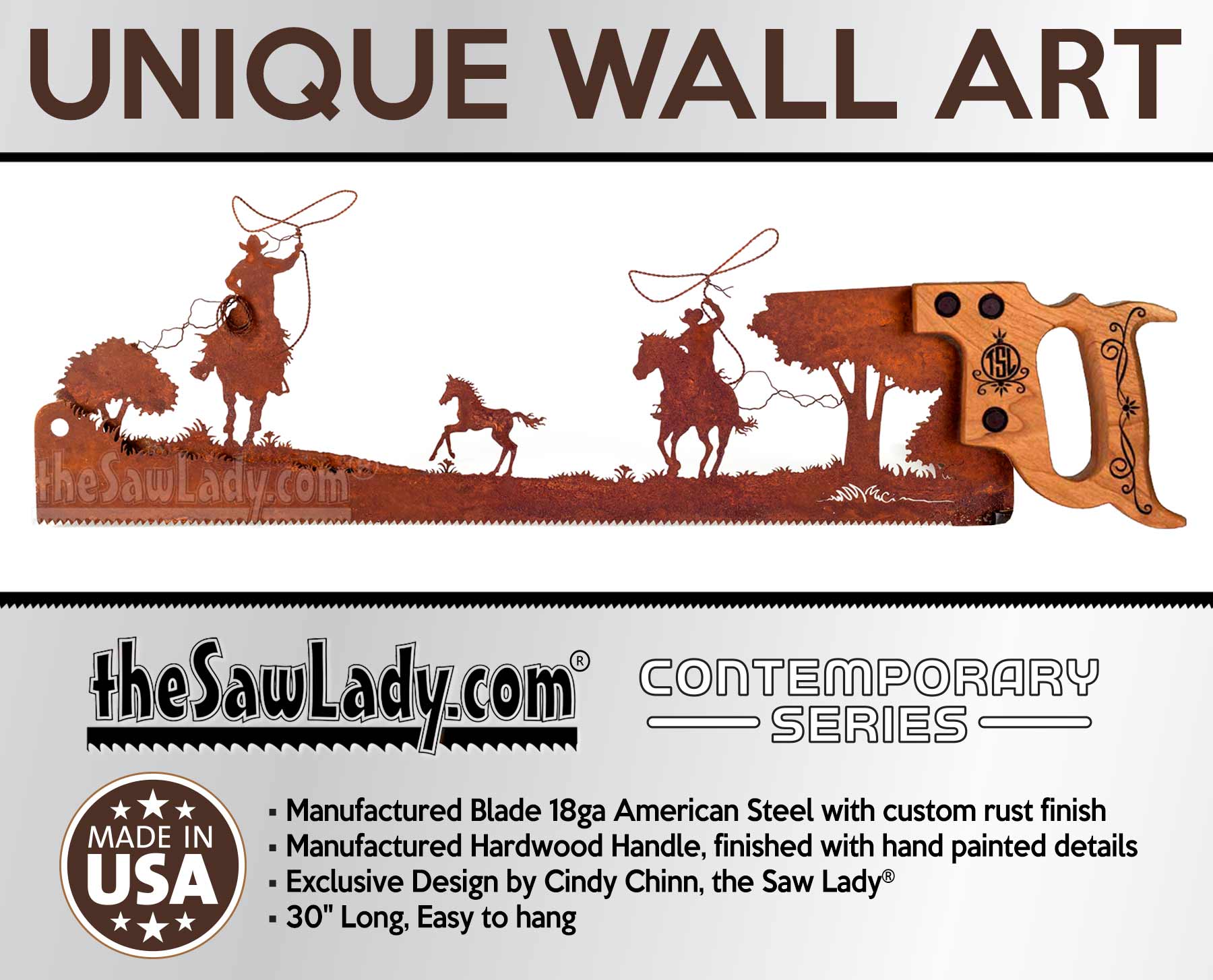 Team-Roping-the-Pony_rodeo-ranching-cowboy-western-art-saw-art-gift-SQ