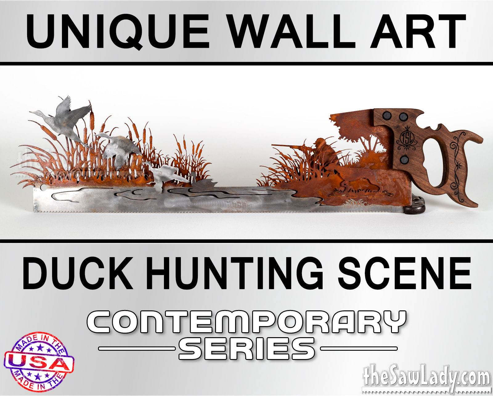 duck-hunting-scene-metal-wall-saw-art