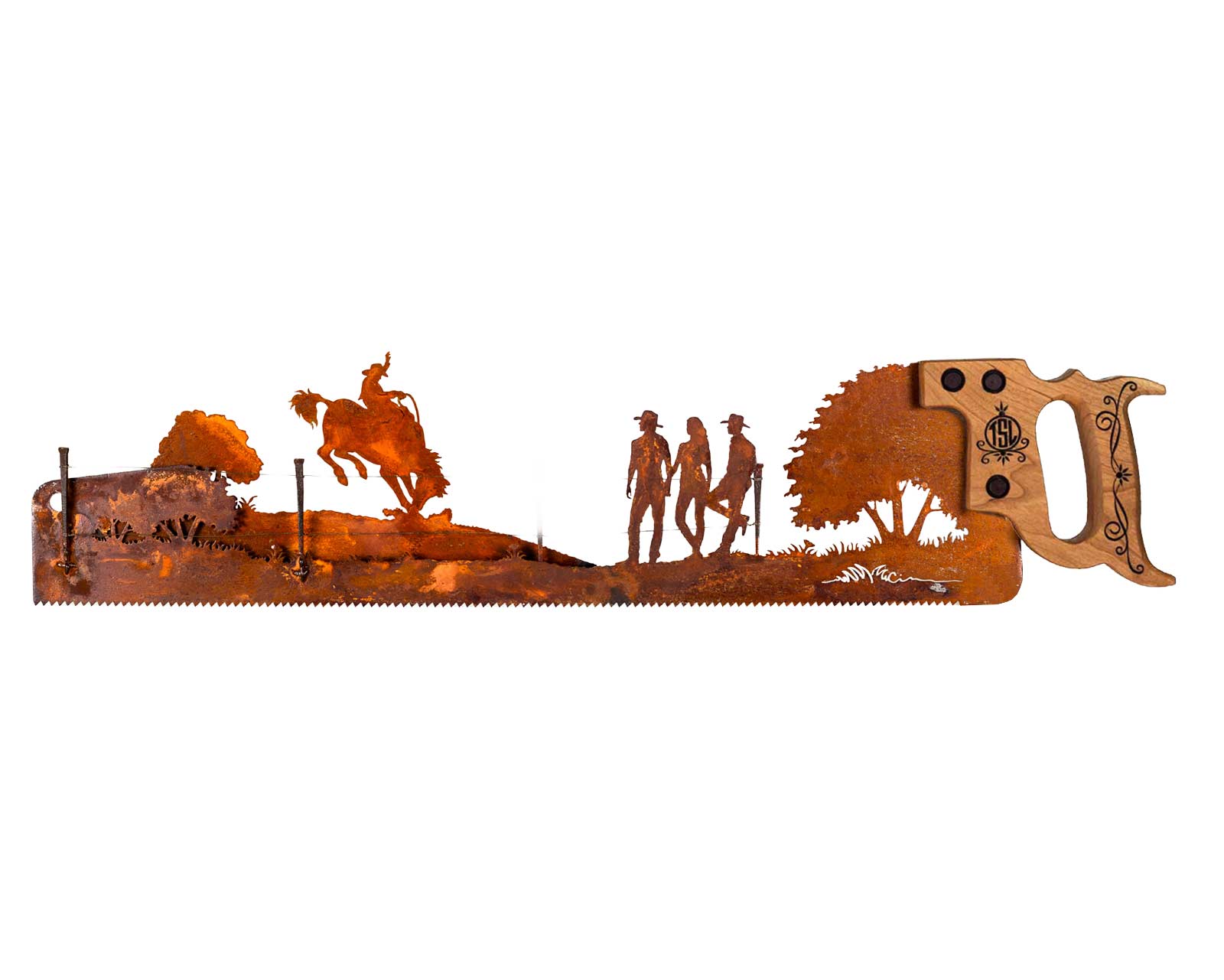 Bronco Rider – Metal Saw Wall Art Gift for Western Art Lovers & Cowboys