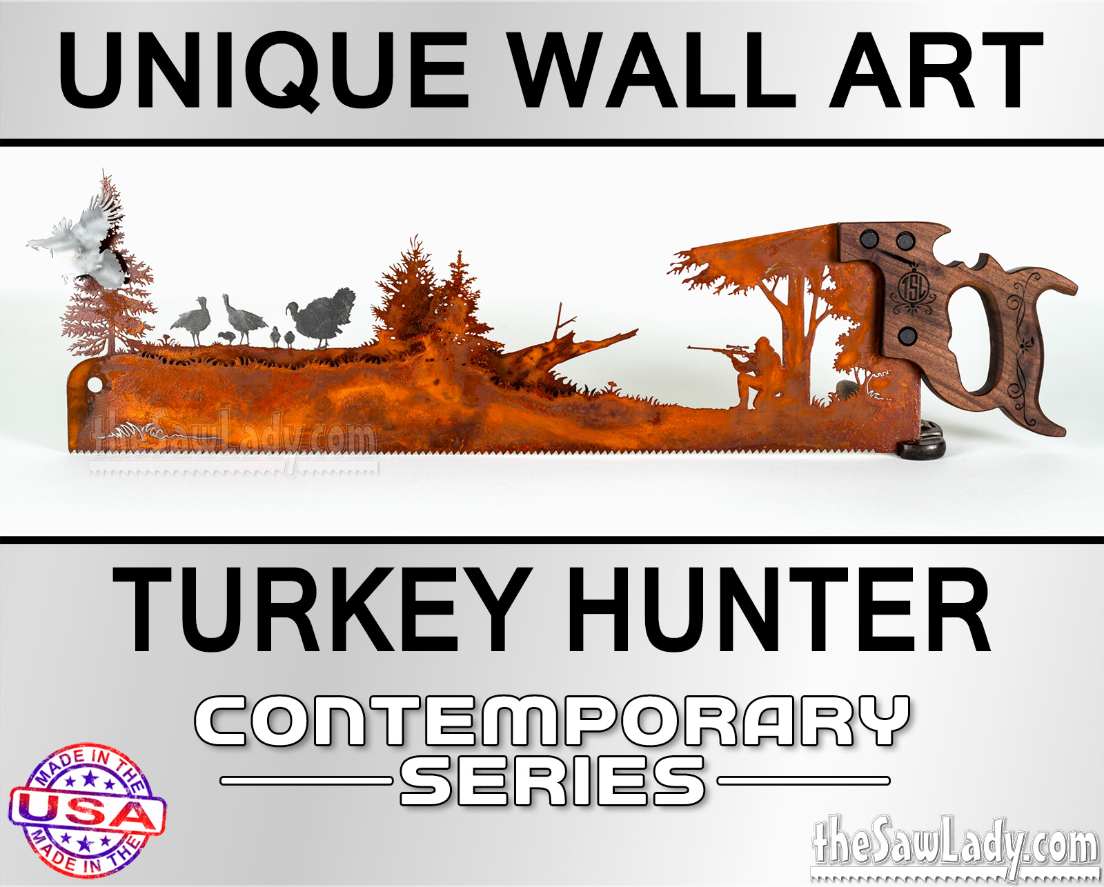 Turkey-hunter-metal-saw-art