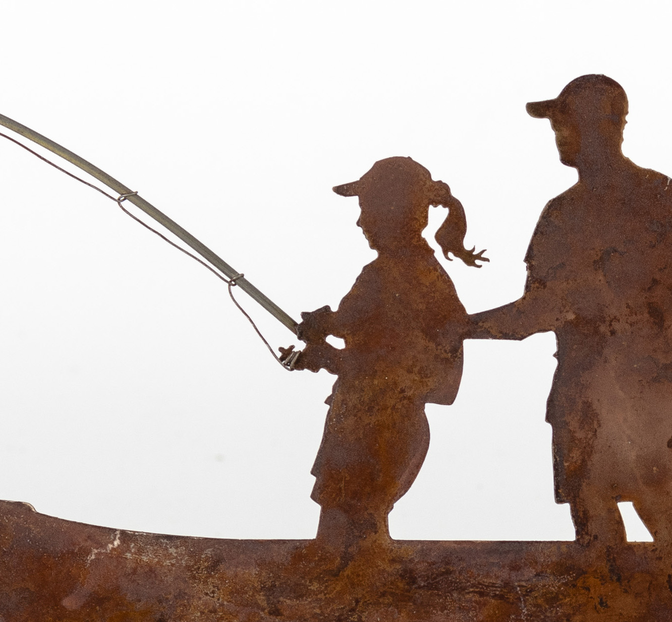 FISHING-BOAT-FATHER-DAUGHTER metal wall art saw