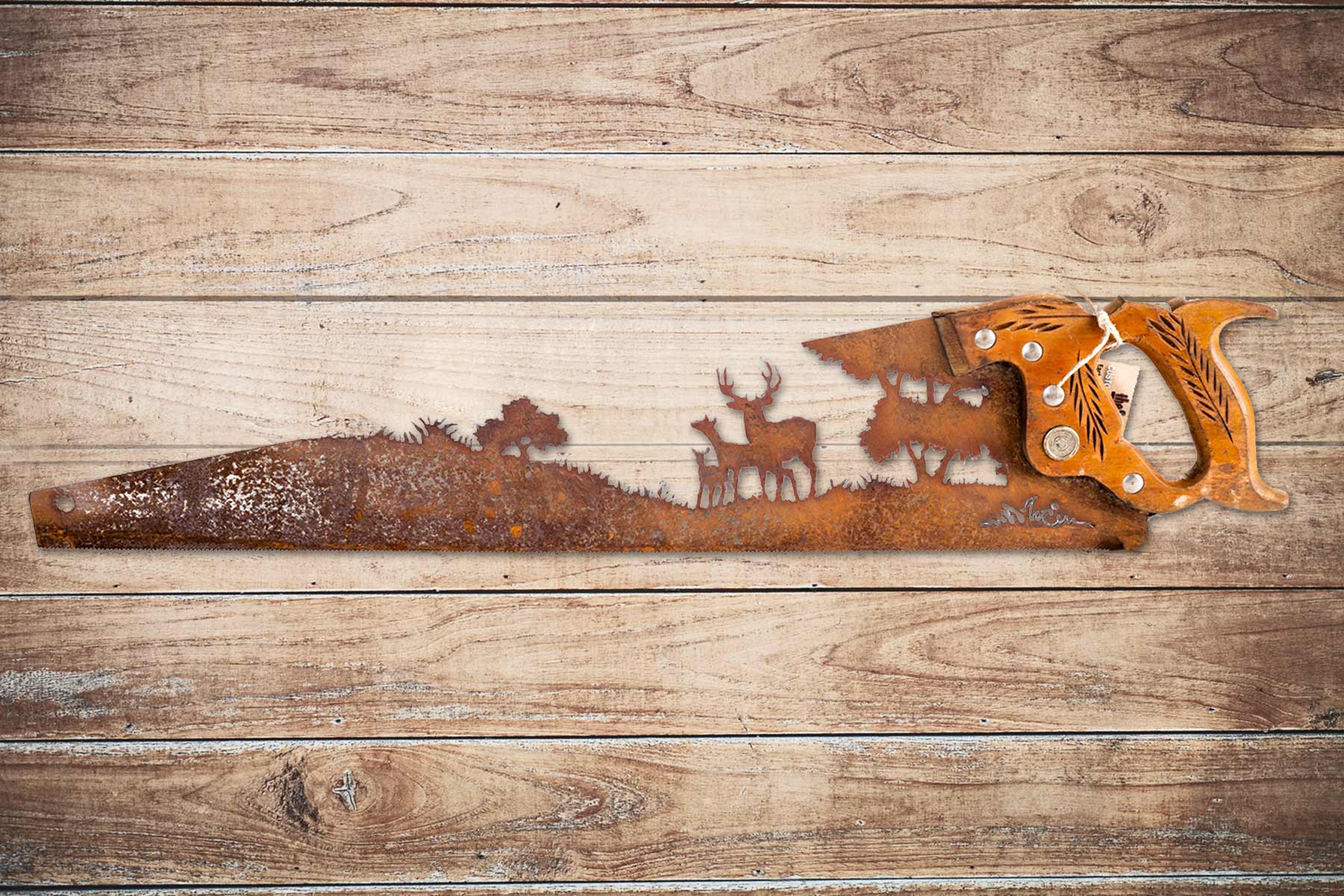 vintage-reclaimed-handsaw-deer-family-metal-wall-art-LS