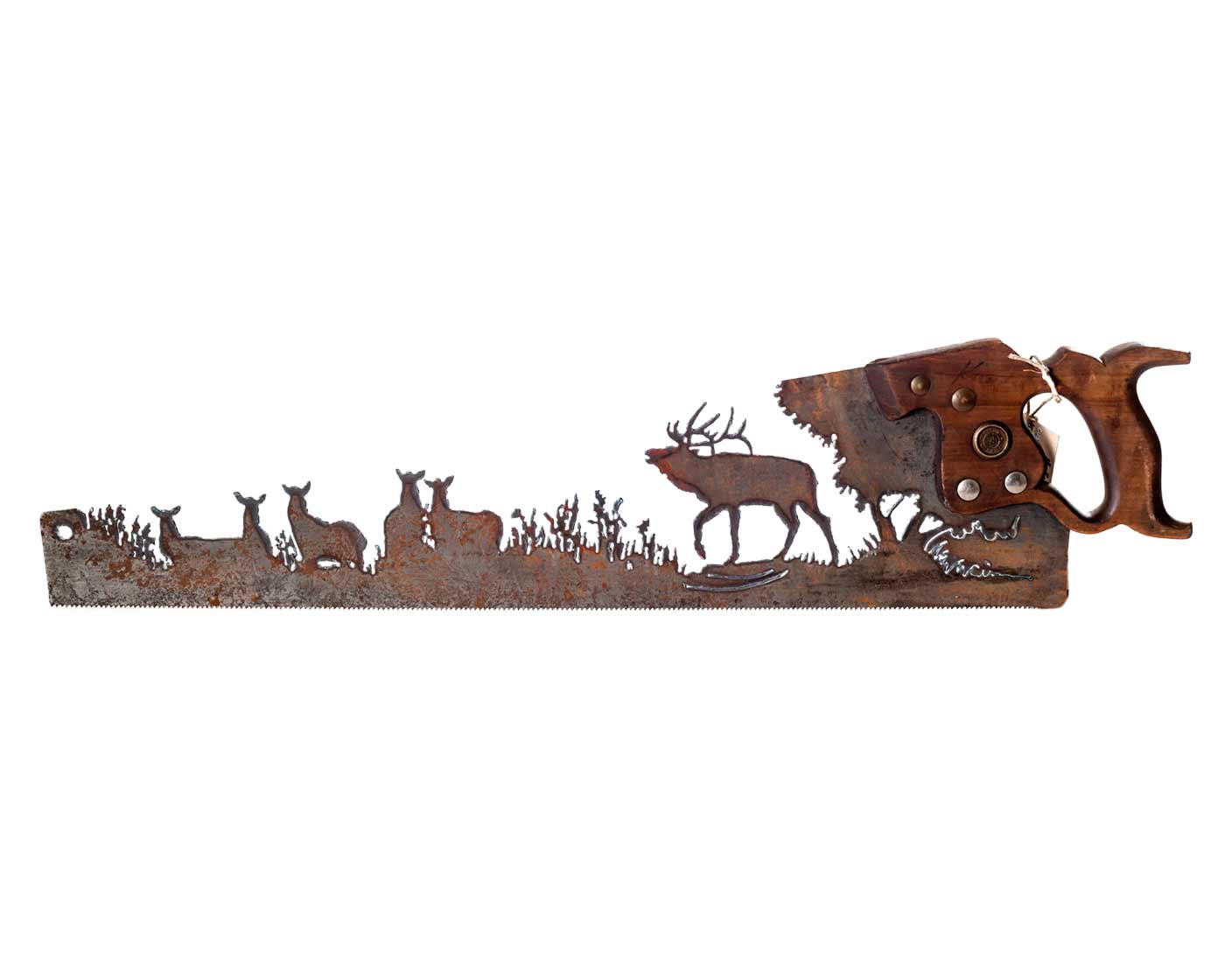 vintage-reclaimed-handsaw-elk-herd-metal-wall-art