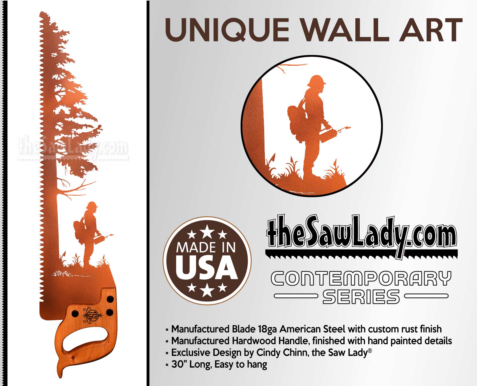 WILDLAND_FIREFIGHTER_female-metal-wall-art-rustic-gift-ETSY