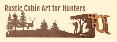 Rustic saw art for hunters and outdoorsmen