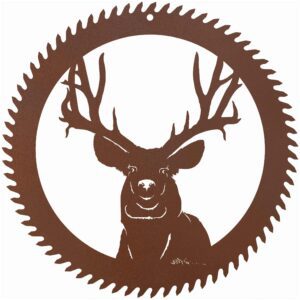 deer-buck-antlers-decor-round-saw-blade-rustic-gift-ranching