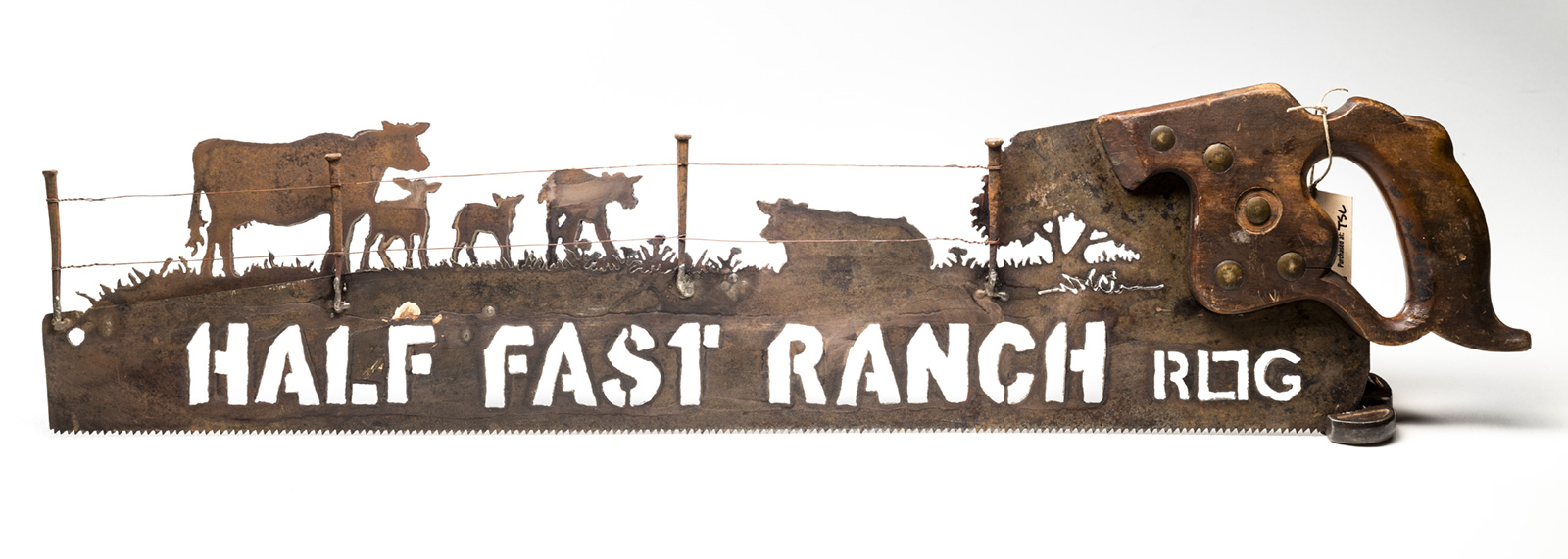 rustic western wall decor made from a hand saw